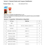 Material Safety Data Shee